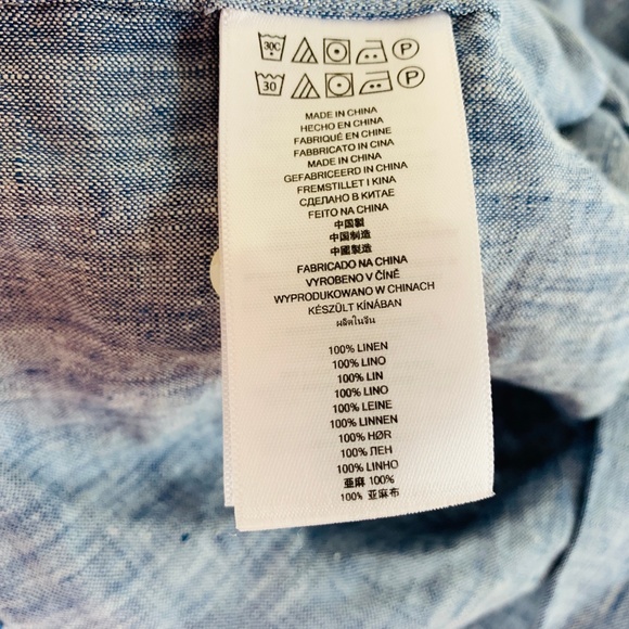 Michael Kors Mens Button Down Shirt 3XL 100% Linen - Picture 5 of 7